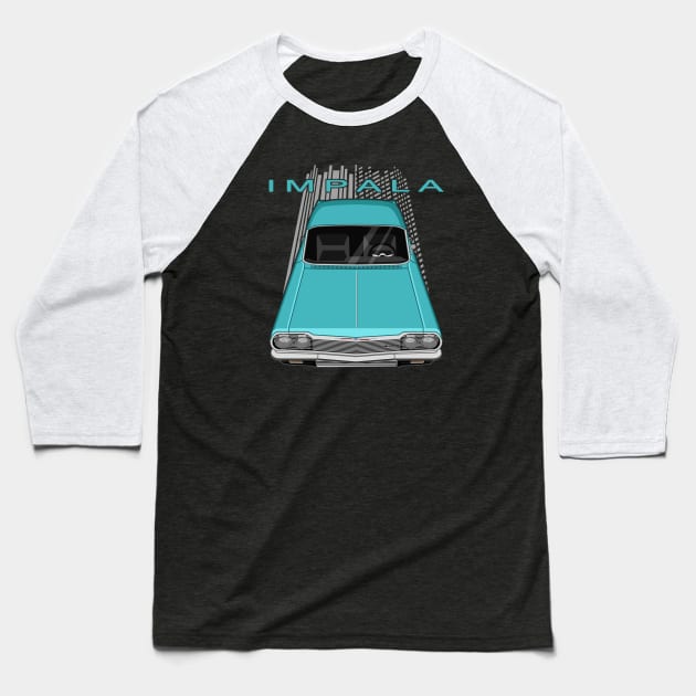 Chevrolet Impala SS 1964 - azure aqua Baseball T-Shirt by V8social